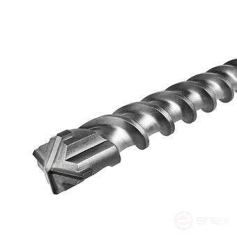 Drill bit SDS-MAX PRAKTIKA 40 x 1360/1500 mm, QUADRO, Expert series, for concrete (915-732)