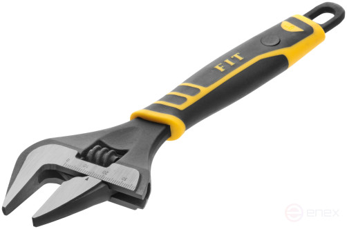 Adjustable "Style" wrench, narrow jaws, scale, extra magnification.gripper, rubberized. handle 200mm (39mm)