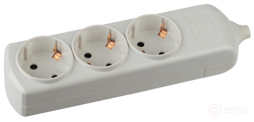Block ERA K-3e 3 sockets with earthing white