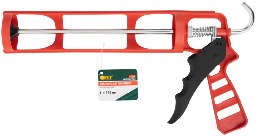 The sealant gun is 225 mm skeletal, polypropylene case reinforced with fiberglass