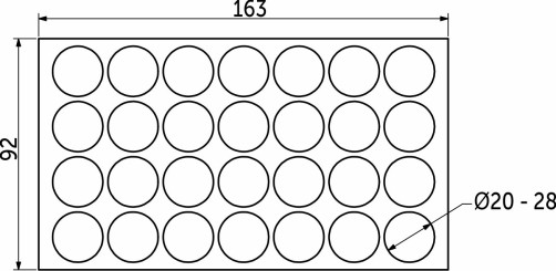 Self-adhesive plug to the eccentric, light grey (20307) AKS (sheet-28 pcs.)