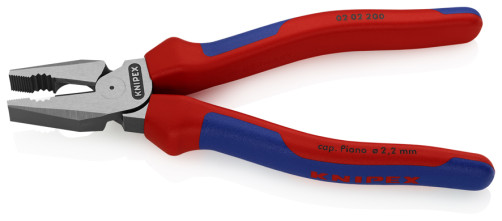 Comb pliers. special. powerful, res: failure. solid. Ø 2.8 mm, royal. string Ø 2.2 mm, cable Ø 13 mm, L-200 mm, black, 2-k handles