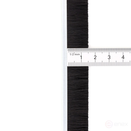 Strip brush linear sealer 2500*19*4 , pile height 15 mm PPL black 0.15 (EB-1106)