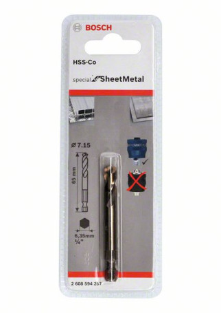 Centering drill bit Plus HSS-Co Ø 7.15x65 mm