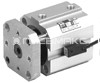 Compact pneumatic cylinder with anti-rotating platform, magnetic, piston diameter 40mm, stroke 15mm