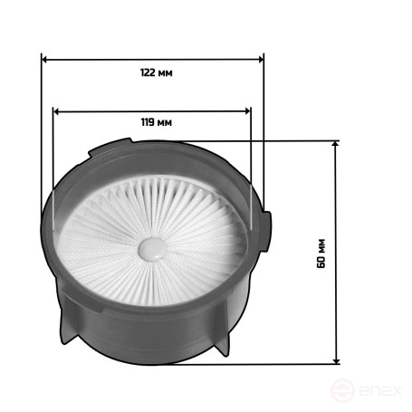 Фильтр для пылесоса патронный BORT BF-15W-HEPA