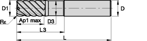 Milling cutter F8AJ1000ADK45E200 KCPM15