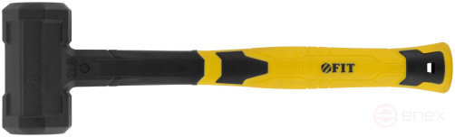 Inertia-free sledgehammer, fiberglass handle with rubberized coating 53 mm, 1 kg