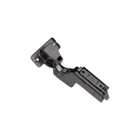 Петля внутренняя с доводчиком 45мм h0 clip-on AKS PLUS 3D узкая черная (саморезы, заглушки)