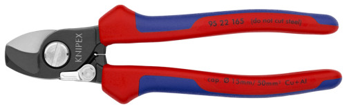 Кабелерез, пружина, рез: кабель Ø 15 мм (50 мм², AWG 1/0), L-165 мм, чёрн., 2-к ручки