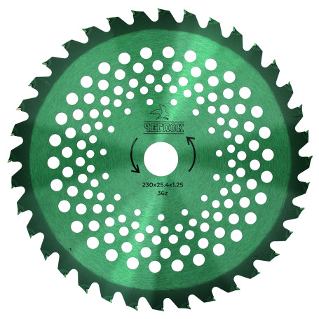 Диск для триммера 230 х 25.4 х 36 Green, п/к 25.4х22мм, Чеглок (50) (Z02-633)