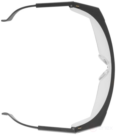 Safety glasses with adjustable arms, transparent