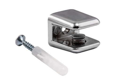 Shelf holder for met glass. AK104 (6-8mm) chrome AKS