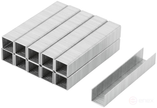 Stapler staples, hardened rectangular 10.6 mm x 1.2 mm (wide type 140) 10 mm, 1000 pcs.