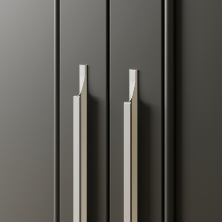 Handle meb. bracket alum. STELLS 96/150 brushed chrome, AKS