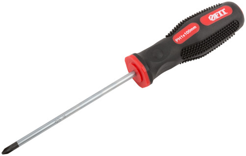 Screwdriver "Universal", CrV steel, rubberized handle, Pro 4x100 mm PH1