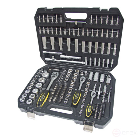 Набор инструмента ER-80172 1/4"&1/2"DR 6-гранный 172 предмета ЭВРИКА 1/2