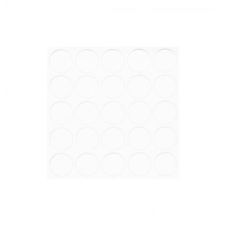 Заглушка самоприлипающая к конфирматам белый гладкий (04) AKS (лист-108шт.)