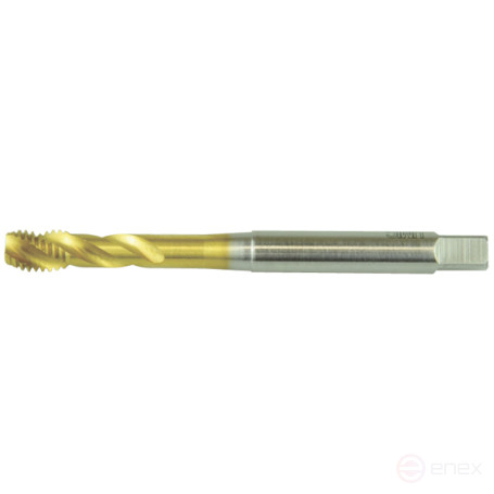 Machine tap for blind holes with screw groove M3x0.5 mm DIN371 HSSE-TiN