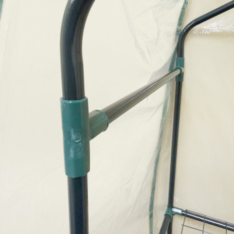 T-piece connecting corner for a greenhouse 160 cm high T-shaped Geoplastboard set of 10 pieces color green