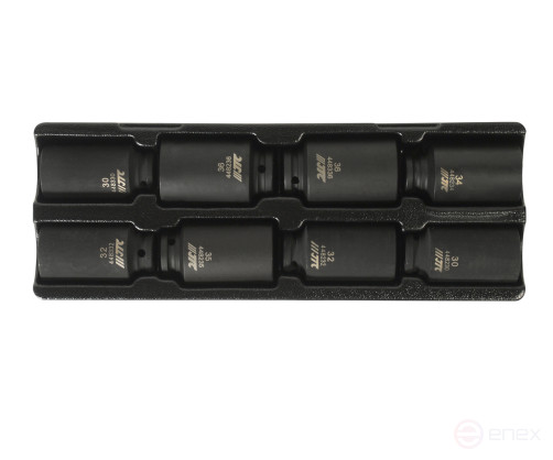 Набор головок торцевых 1/2" (6-ти гранных 30-36мм/12-гранных 30-36мм) глубоких 8 предметов JTC