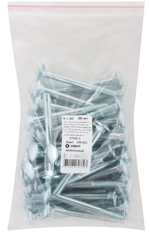 Furniture screw (DIN 603) 8x80 (packing 50 pcs)