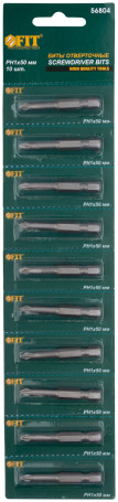 CrMo steel S2 bits, blister pack, single-sided 50 mm PH1, 10 pcs.