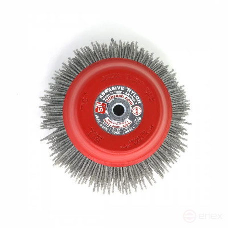 Щетка чашечная Д150*M14, ворс полимер-абразив P46 по дереву для УПМ УШМ (болгарка) (1-231)