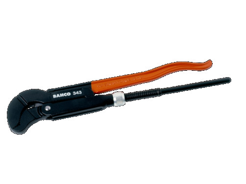 Pipe wrench with S-jaws for pipes up to 2", 530 mm