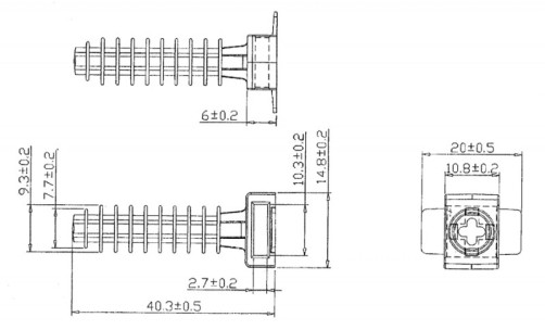TH-2B Cable tie dowel, 8mm-10mm, color black (100 pcs)