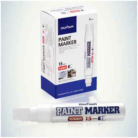 Marker paint MunHwa "Jumbo" white, 15mm, nitro base, art. 260028