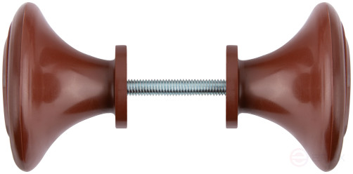 Door handle-button, plastic, brown