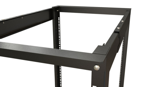 ORK2A-4268-RAL9005 Open rack 19-inch (19"), 42U, height 2070 mm, two-frame, width 550 mm, depth adjustable 600-850 mm, color black (RAL 9005)