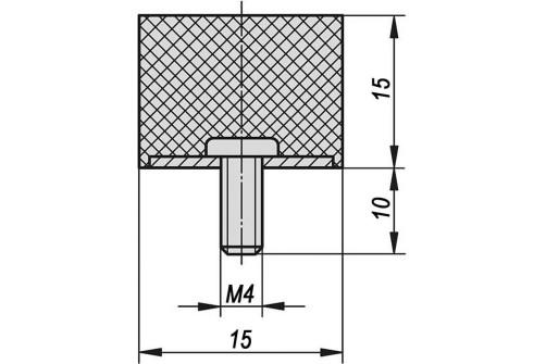 Виброизолятор М8x23 до 102 кг Алтервиа A00008.27003003008
