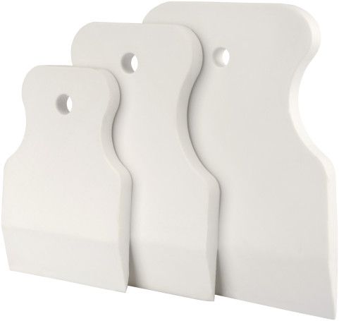 Set of rubber spatulas (60/80/100mm) (white) BERIL