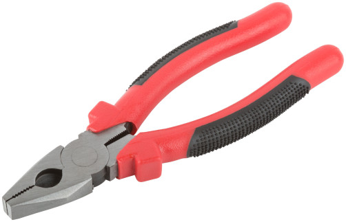 Combined pliers "Standard" red and black plastic handles, polished steel 180 mm