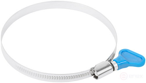 Knurled crimping clamp with a key, 9 mm wide, stainless steel.steel 80-100 mm