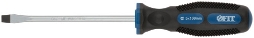 Отвертка "Универсал", CrV сталь, прорезиненная ручка, Профи 5х100 мм SL