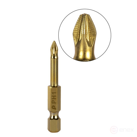 Screwdriver bit PRACTICE "Expert" PH-1 x 50mm Tin (1 pc.), blister