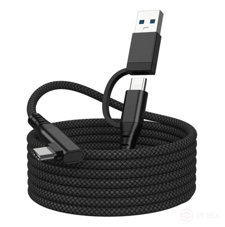 Кабель Type-C - Type-C с USB-адаптером