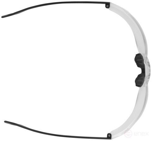 Safety glasses with transparent arches