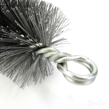 Ruff D70 reinforced with a ring, pile steel 0.40, M12 thread fit (14-370), cleaning brush for holes, heat exchanger, pipes, boilers, chimney