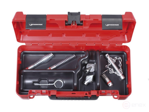 Аккумуляторная машина для прочистки труб R600 VarioClean с набором спиралей и инструмента