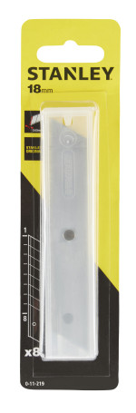 STANLEY blade 0-11-219, 18 mm wide, increased thickness with break-off segments 8 pcs.