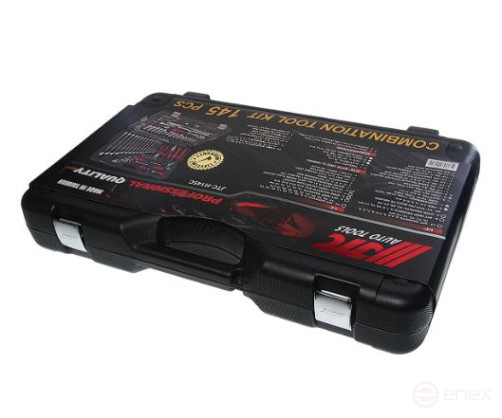 145-piece tool kit, 1/4",1/2" 6-sided in a JTC case