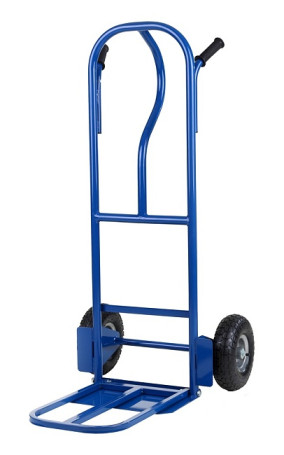 Грузовая тележка двухколесная Промышленник Д-250П с откидной полкой (литые колеса) 250 мм