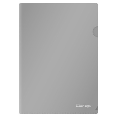 Berlingo "Metallic" folder corner, A4, 200 microns, metallic grey