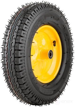 Колесо запасное, 8 слойная шина, 390х90x220 мм для тачек 77609; 77612; 77627 (4,80"/4,00"-8") (посадка ширина 90 мм, диаметр 16 мм)