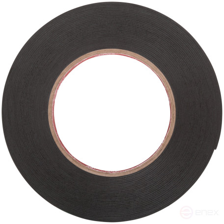 Foam-based adhesive mounting tape, black 19 mm x 10 m