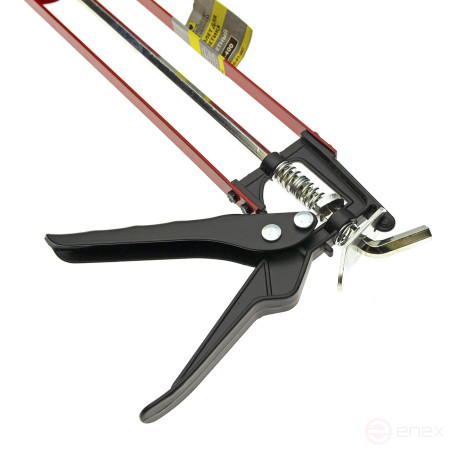 Пистолет для герметика скелетный "усиленный" красно-черный ПС-400, Чеглок (24)